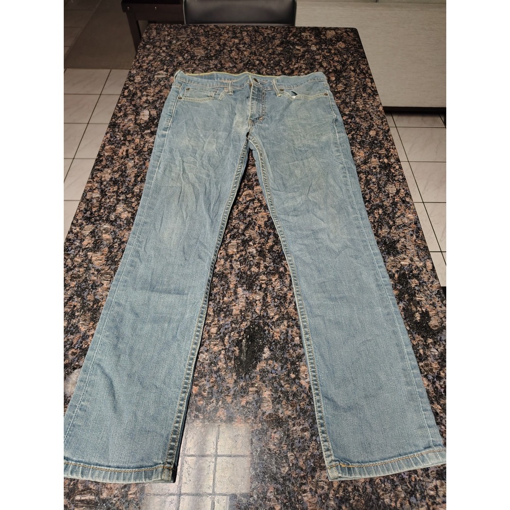 Levis 511 Slim Fit Jeans Mens 33x30 Light Wash Blue Denim 04511-0408
